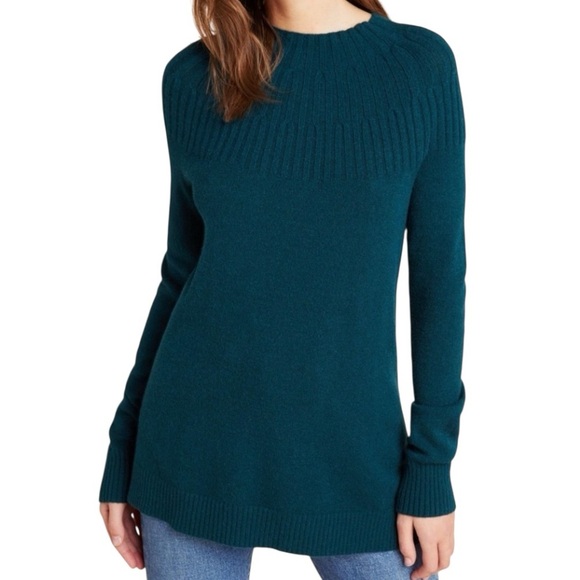 🌹BY ANTHROPOLOGIE KNIT MOCK NECK SWEATER - Picture 1 of 9